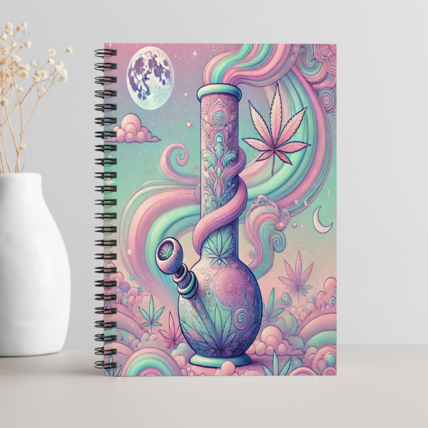 Elegant Psychedelic Art Notebook: Luxury Boho Journal with Rainbow and Botanical Marijuana Design, 420 Friendly Writing Gift for Stoners
