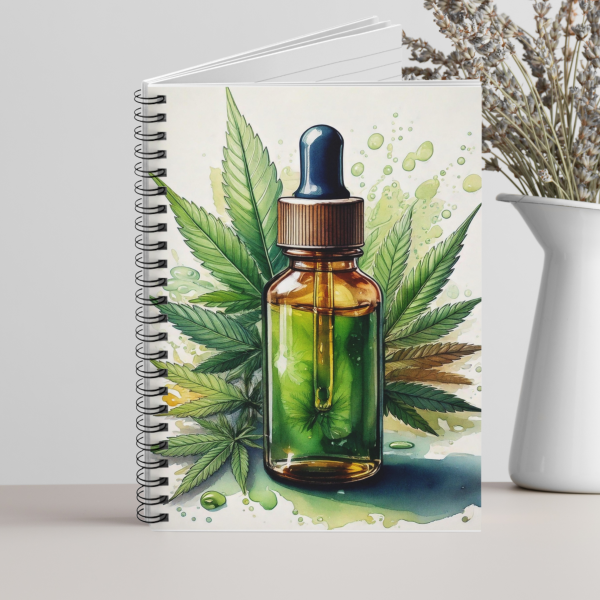 CBD Oil Notebook: Green Art Journal with Subtle Marijuana-Inspired Design, Elegant Ruled Diary and Writing Gift for 420-Friendly Creatives
